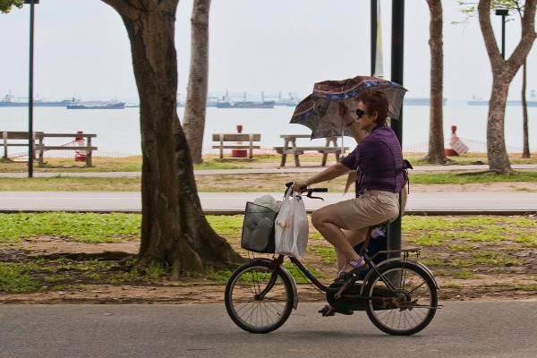 bikeing on a hot day